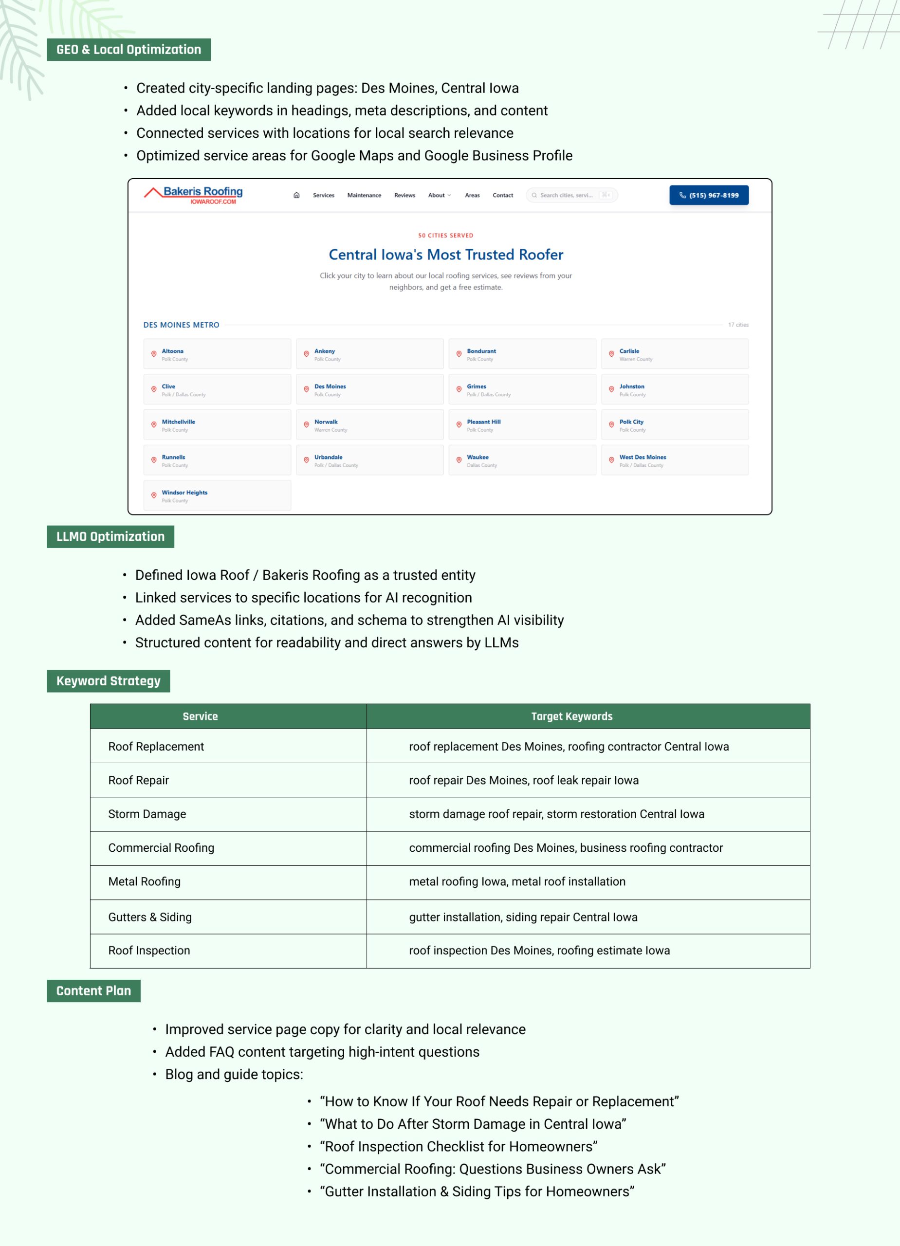 Roofing Technical SEO Case Study | 7