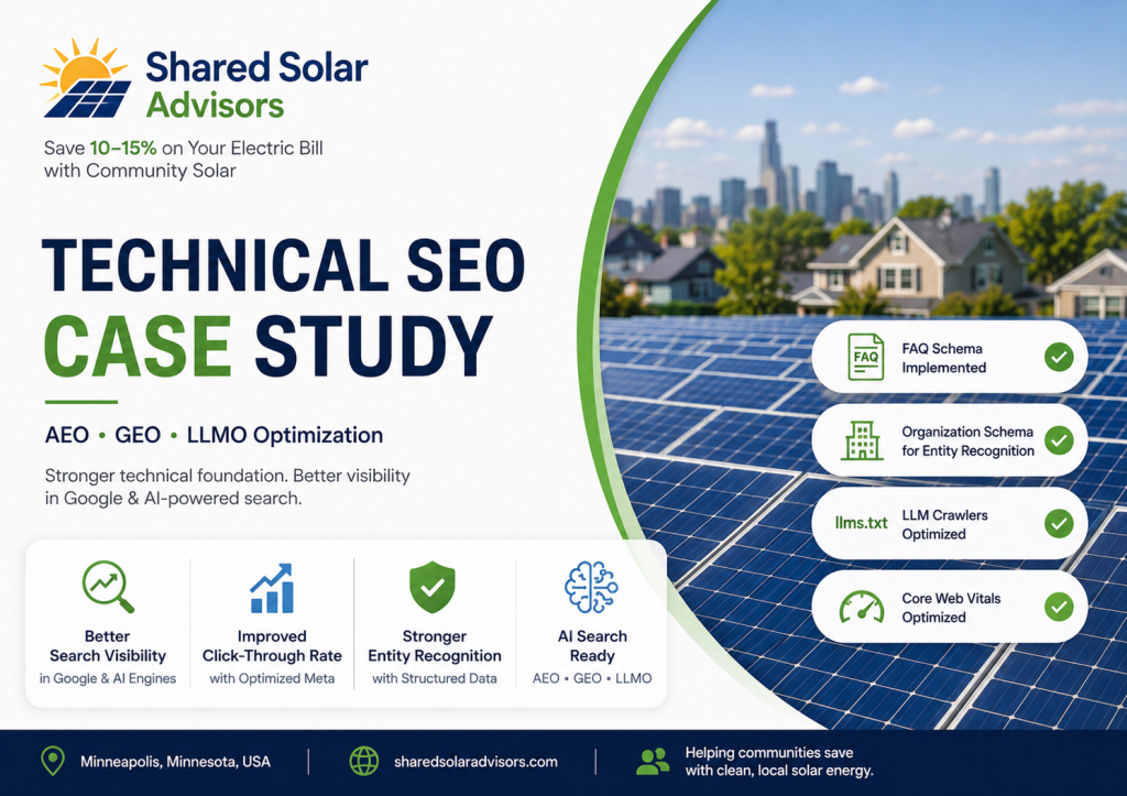 Community Solar SEO with AEO GEO and LLMO Optimization