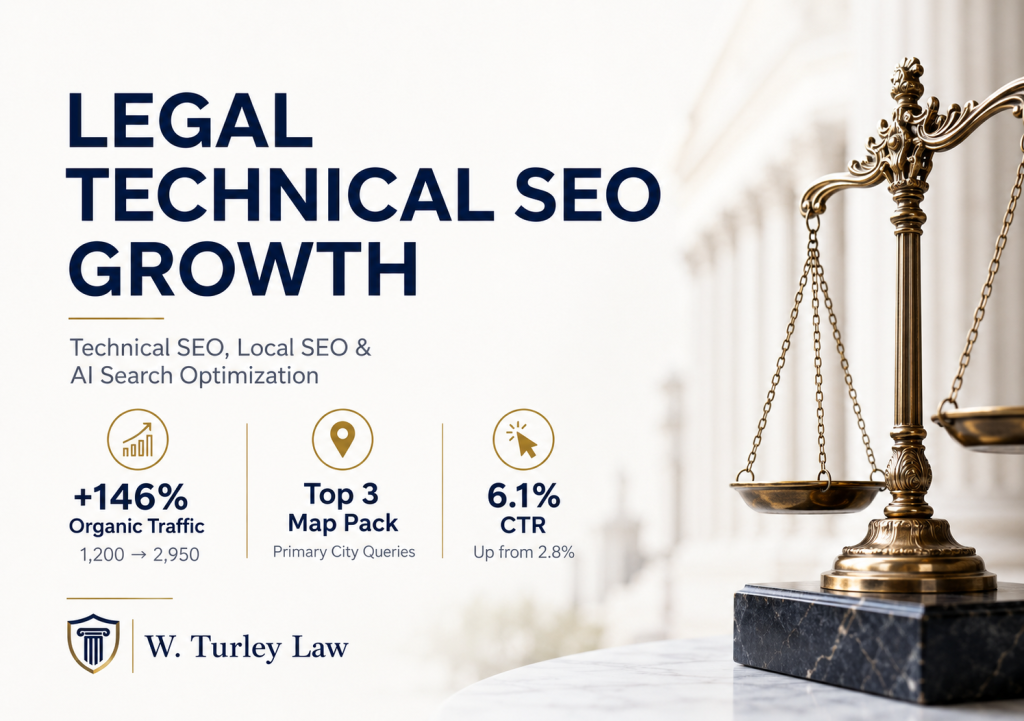 Legal Technical SEO Growth with 146% Organic Traffic Lift