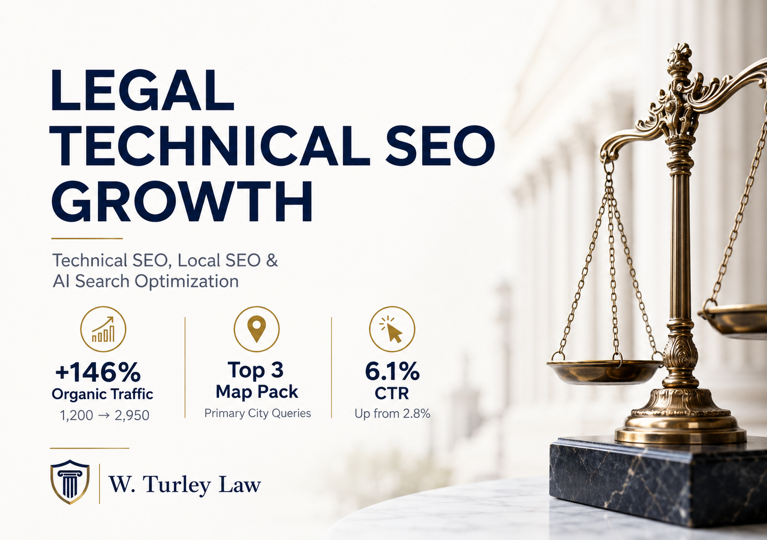 Legal Technical SEO Growth with 146% Organic Traffic Lift
