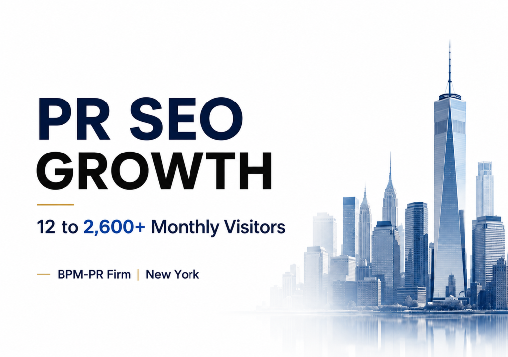 PR Agency SEO Growth with 21,500% Organic Traffic Increase
