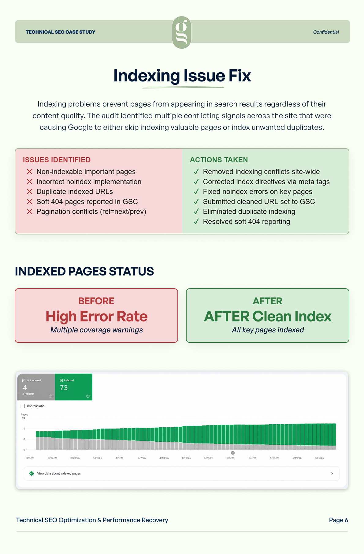 Technical SEO Performance Recovery Case Study | Page 5