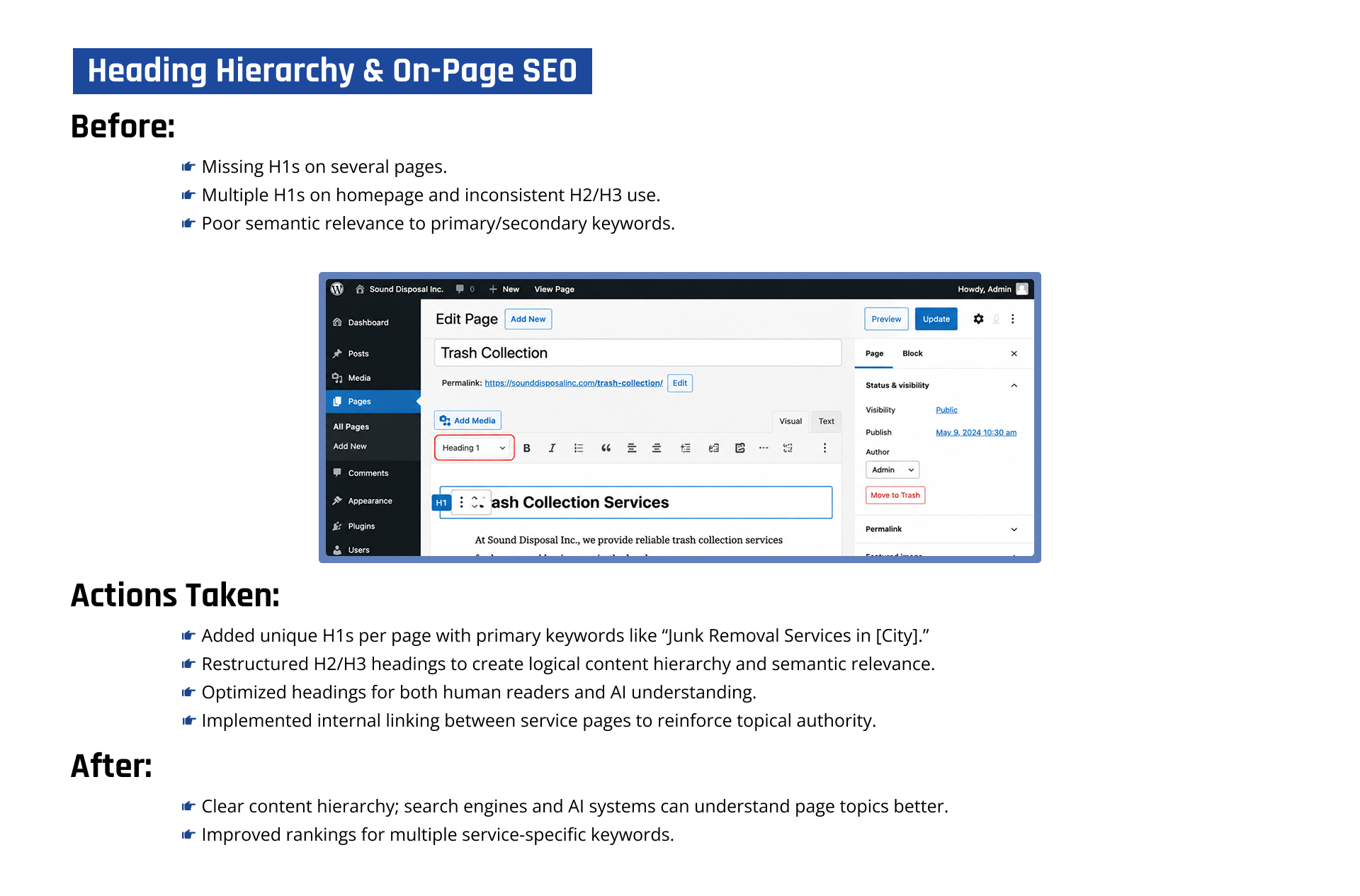 Waste Management SEO Case Study | Page 4