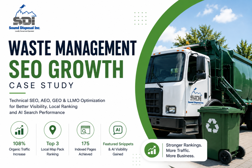 Waste Management SEO Growth with 108% Traffic Increase